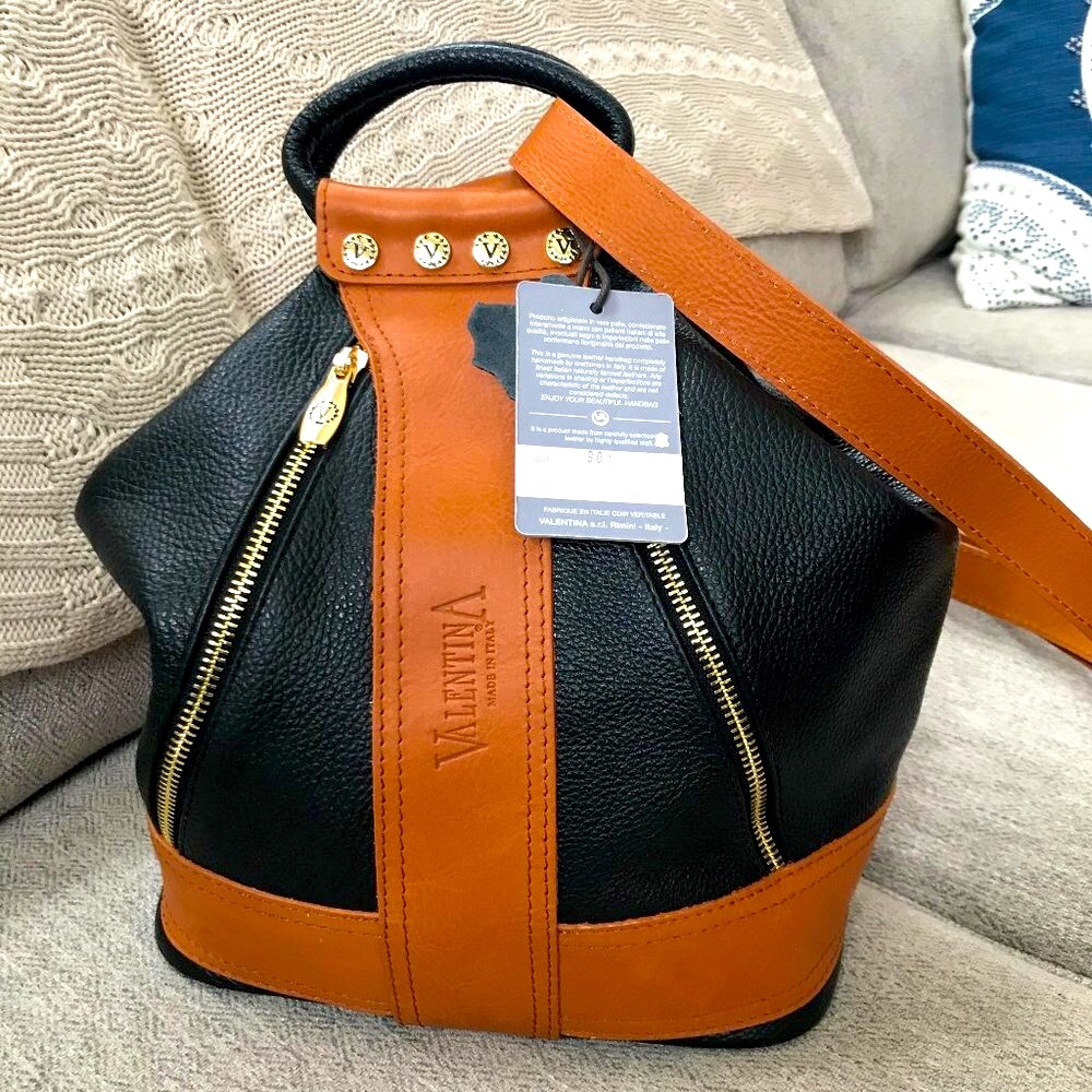 Valentina Leather Convertible Shoulder Backpack